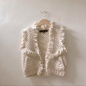 Anthropology - Twinkle & Wenlan White Wool Vest Small